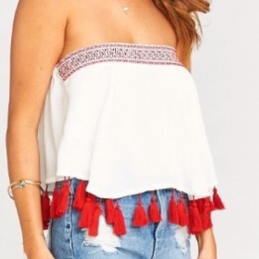 NWT Show Me Your Mumu Trace Tube Top - in Diamond Head Embroidery